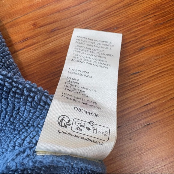 Free People Wonderstruck Vest Sz large cropped crochet blue boho new nwt cowgirl - Picture 7 of 12